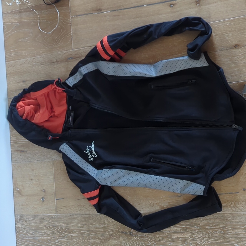 NWOT Harley Davidson reflective zip hoodie